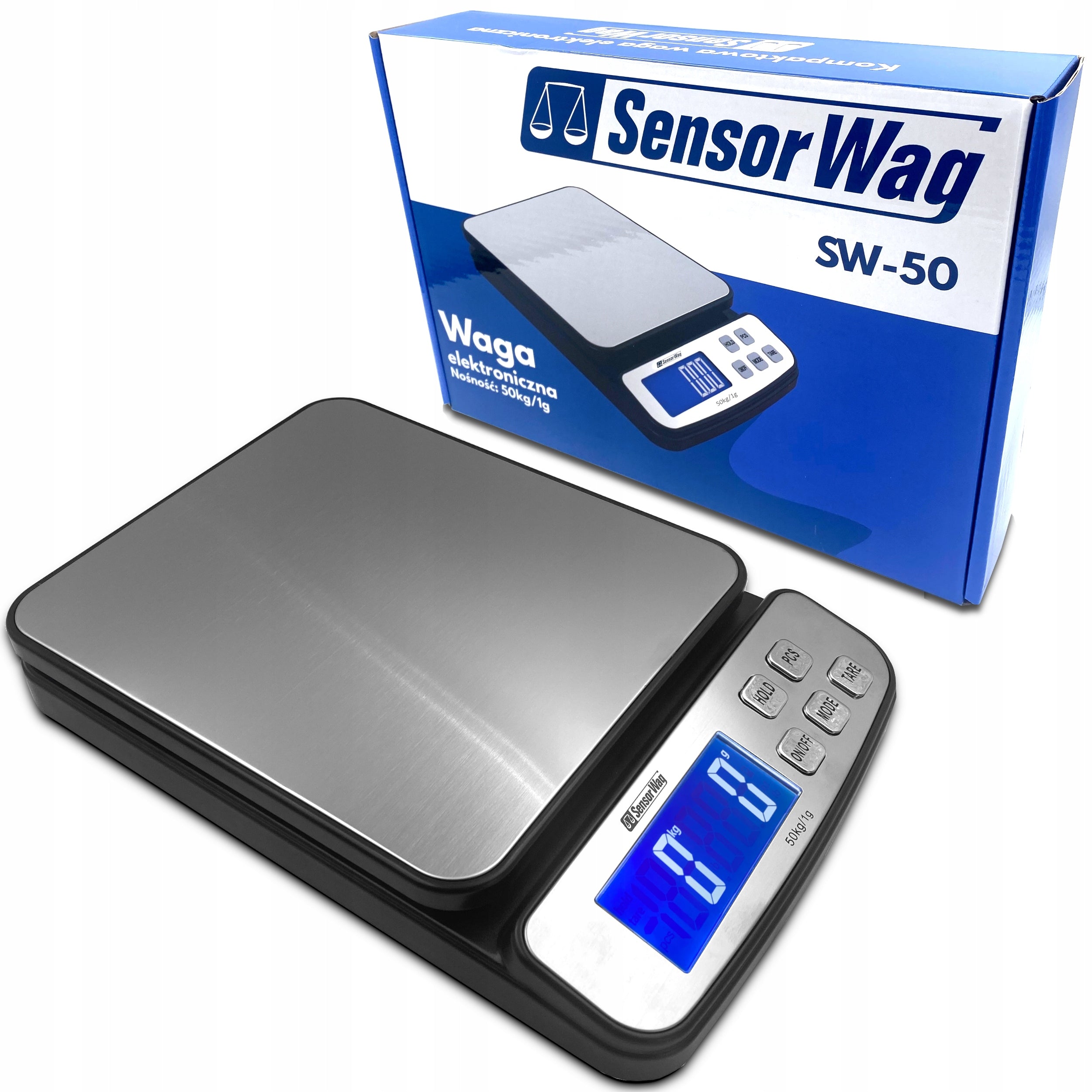 ELECTRONIC SCALE COUNTING PIECES COMPACT 50KG UNIVERSAL KITCHEN