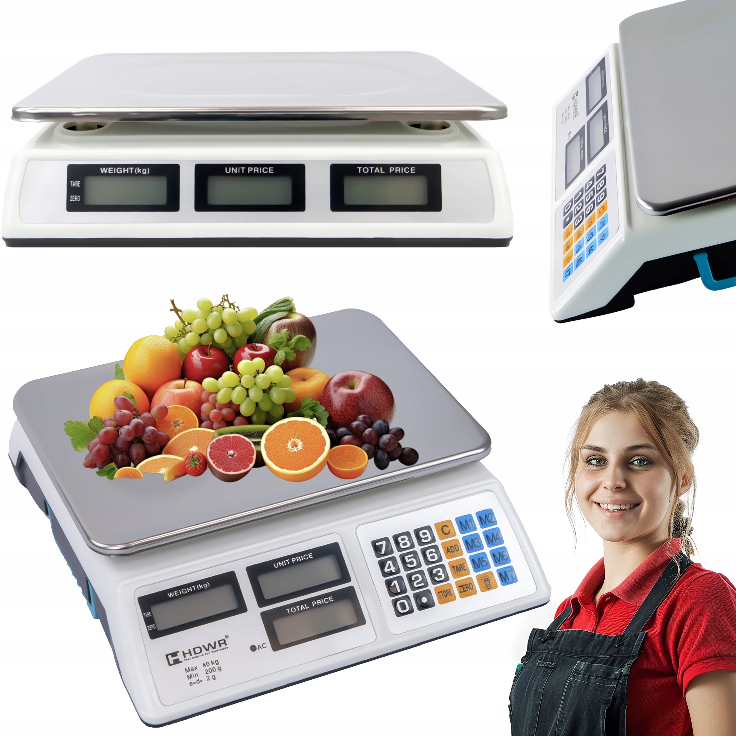 ELECTRONIC SCALE FOR SHOP UP TO 40 KG WIRELESS ACCURACY 2g