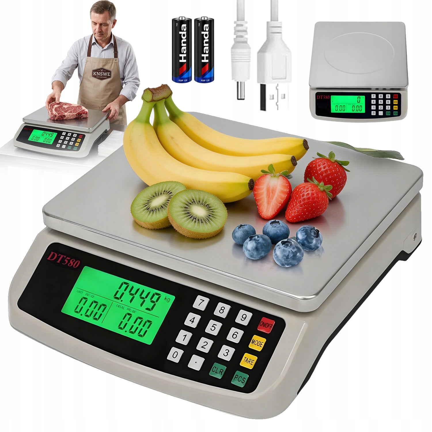 ELECTRONIC SCALE FOR WEIGHING MEAT VEGETABLES FRUIT HERBS