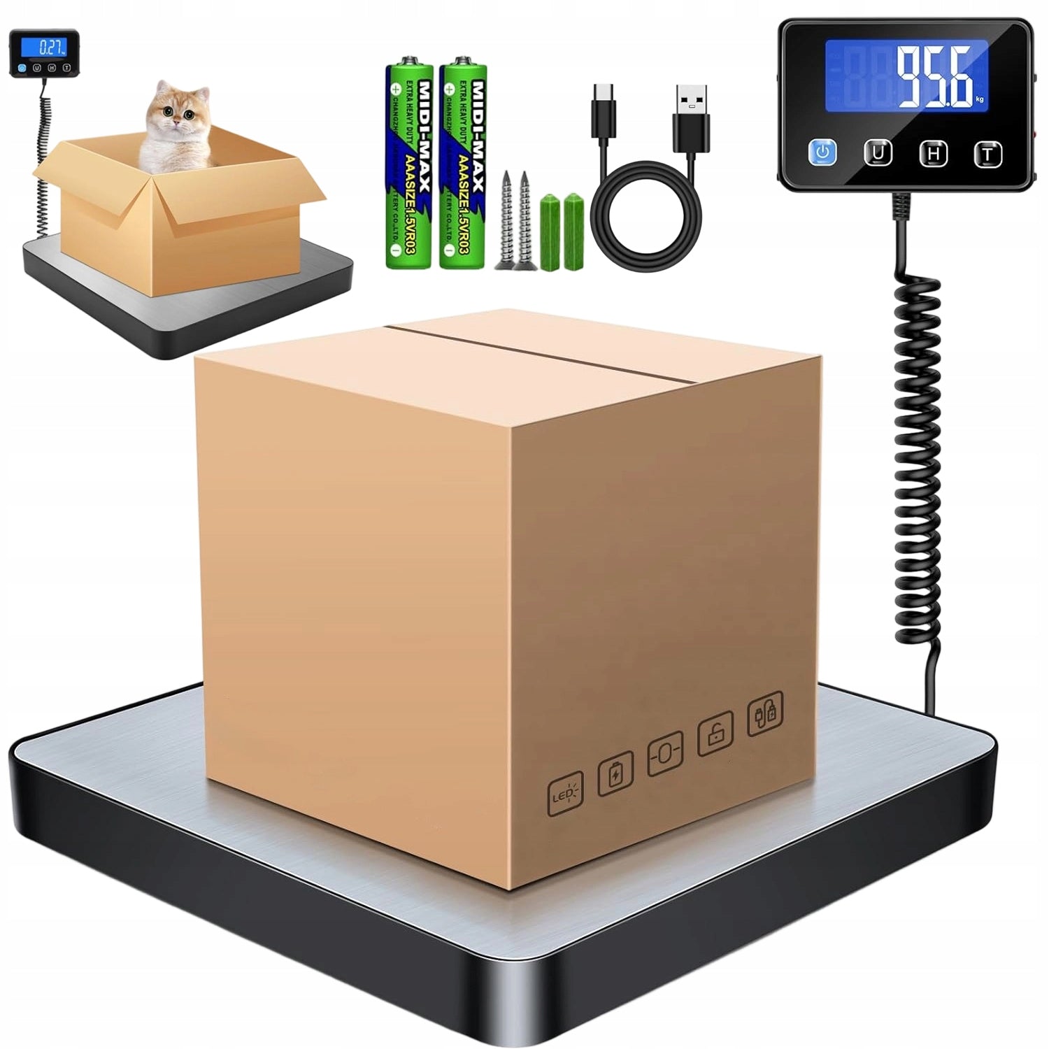 ELECTRONIC SCALE HIGH QUALITY 200KG PRECISION LCD TYPE-C
