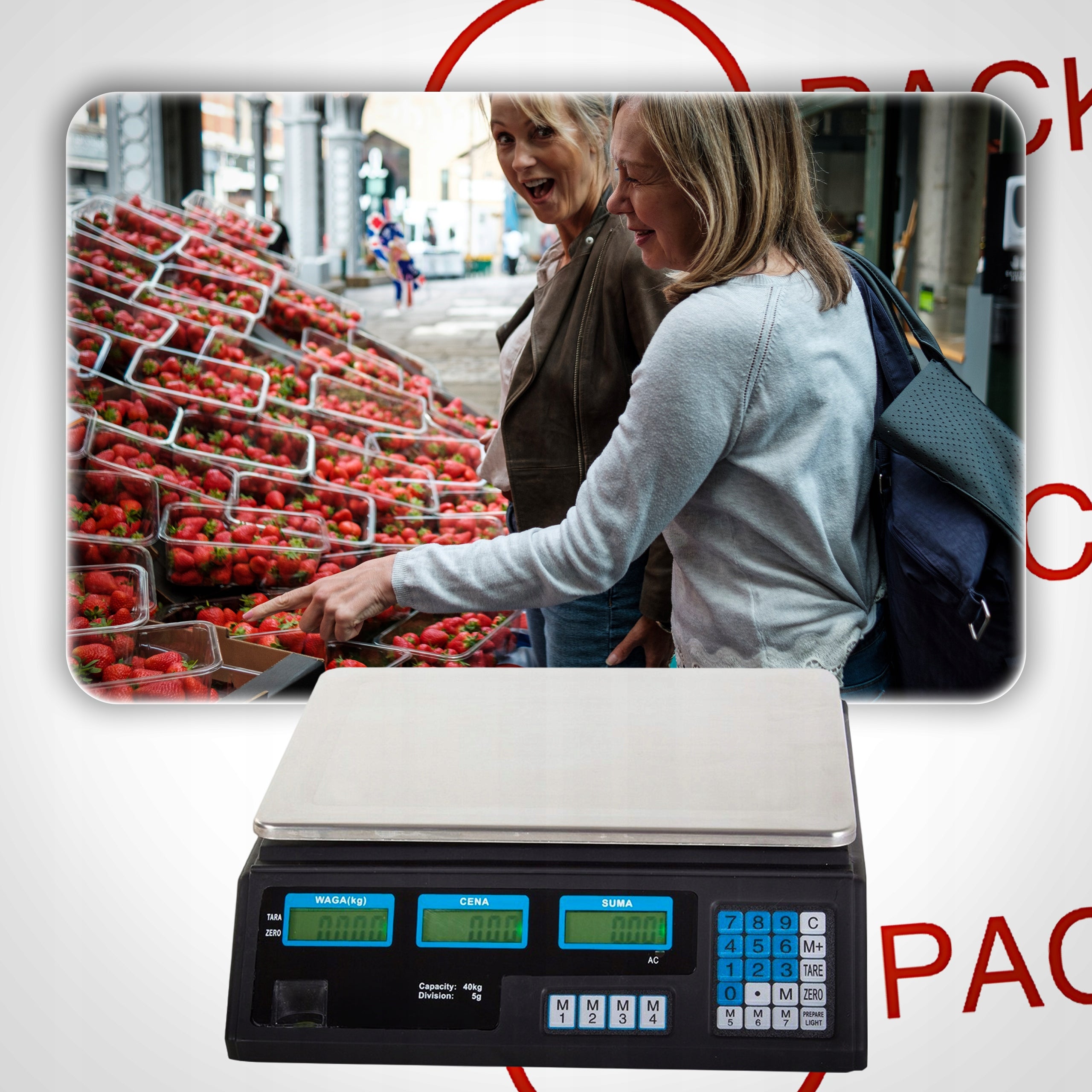 ELECTRONIC SCALE HOME GASTRO 40KG ACCURATE 1G ARO BACKLIT SCREEN Manufacturer code ARO-E1256-1