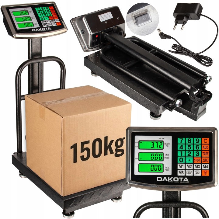 ELECTRONIC SCALE WAREHOUSE PLATFORM BATTERY LCD 150KG Manufacturer code OZ90165+WLEP FIRMOWY