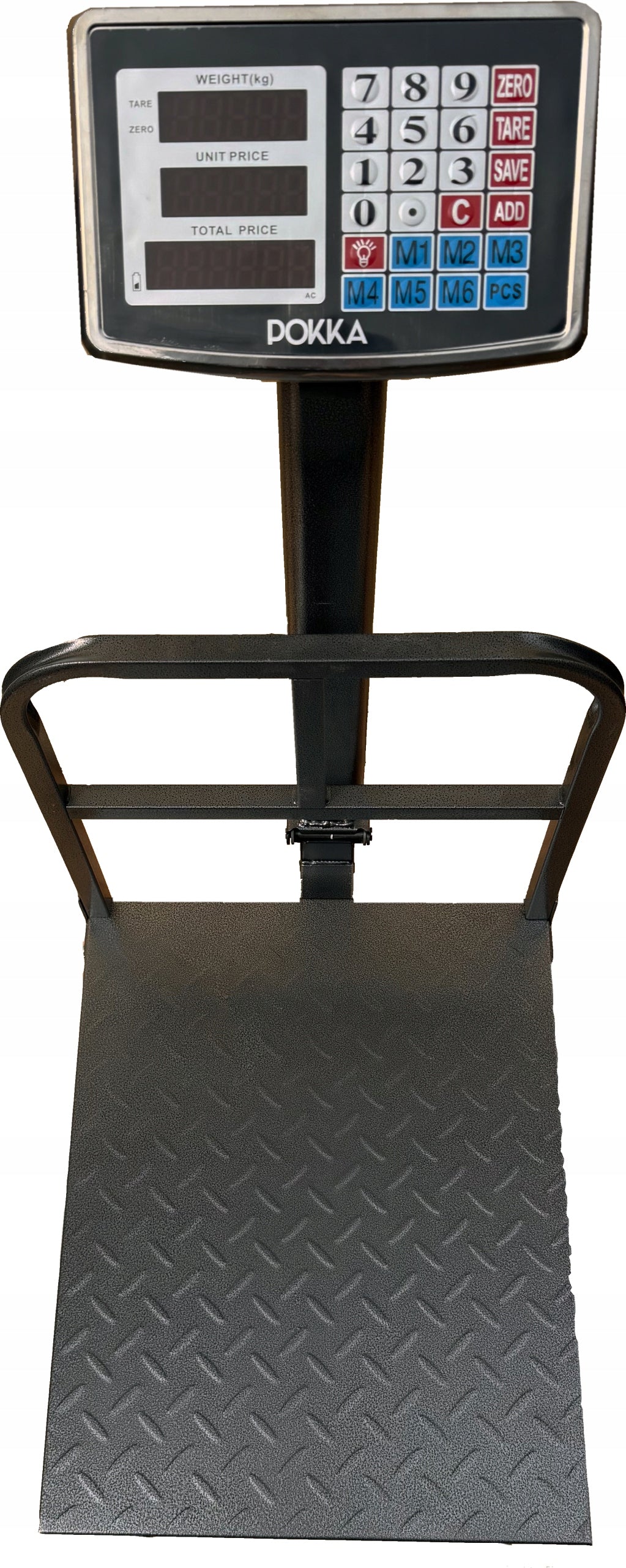 ELECTRONIC SCALE WAREHOUSE PLATFORM BATTERY LCD 150KG Manufacturer code WAGA 150KG Z OPARCIEM