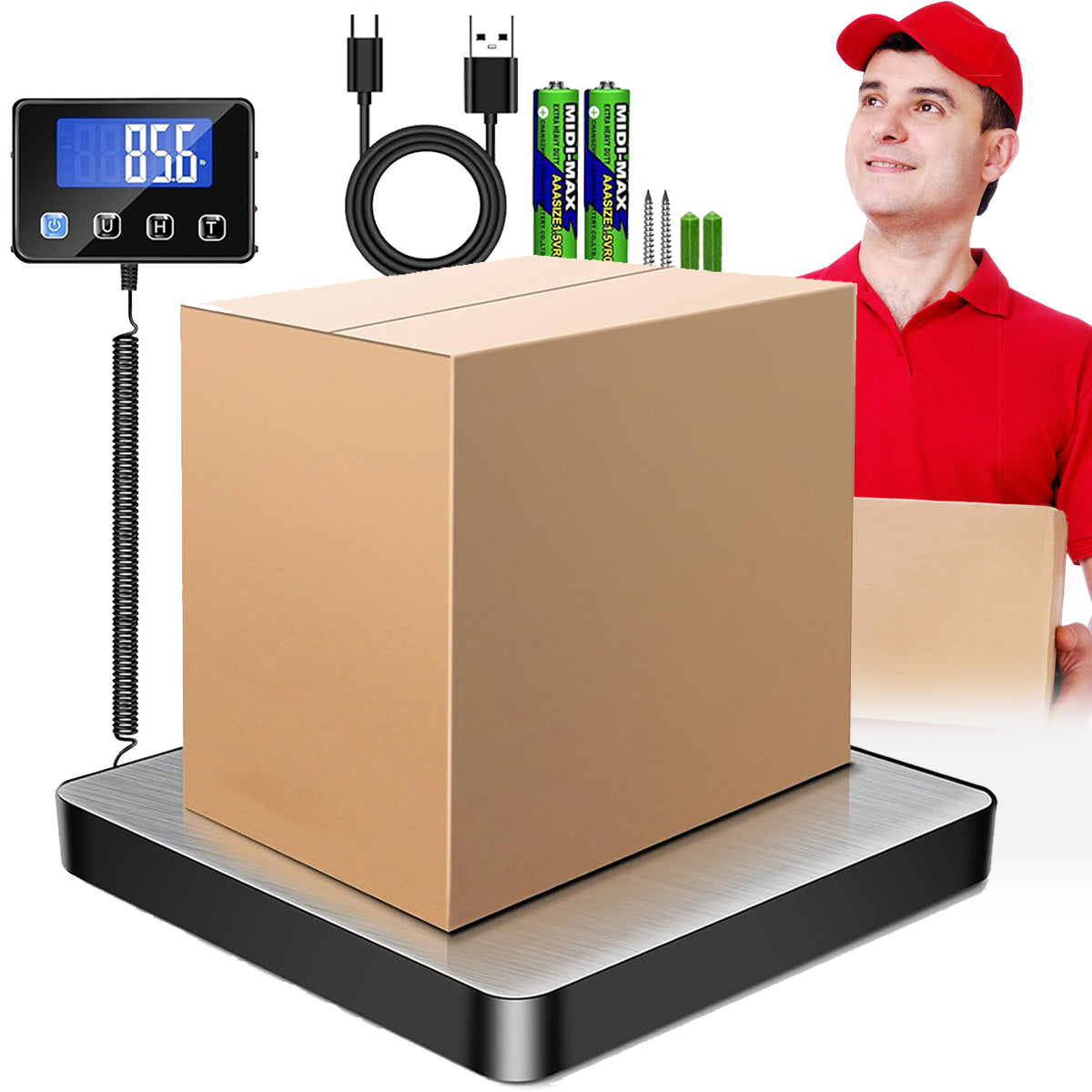 ELECTRONIC SHIPPING STORAGE SCALE 200kg /10g FOR PACKAGES/BAGGAGE