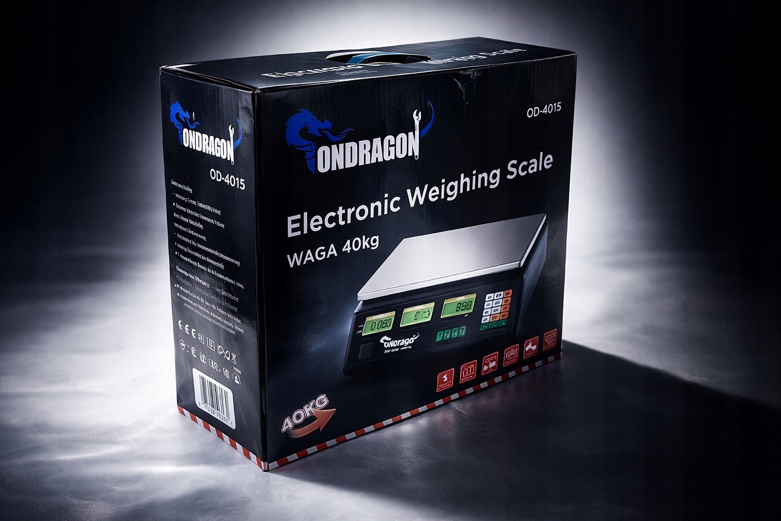 ELECTRONIC SHOP SCALE LCD CALCULATION WITH BATTERY 40 kg OD4015 Manufacturer code 571638839