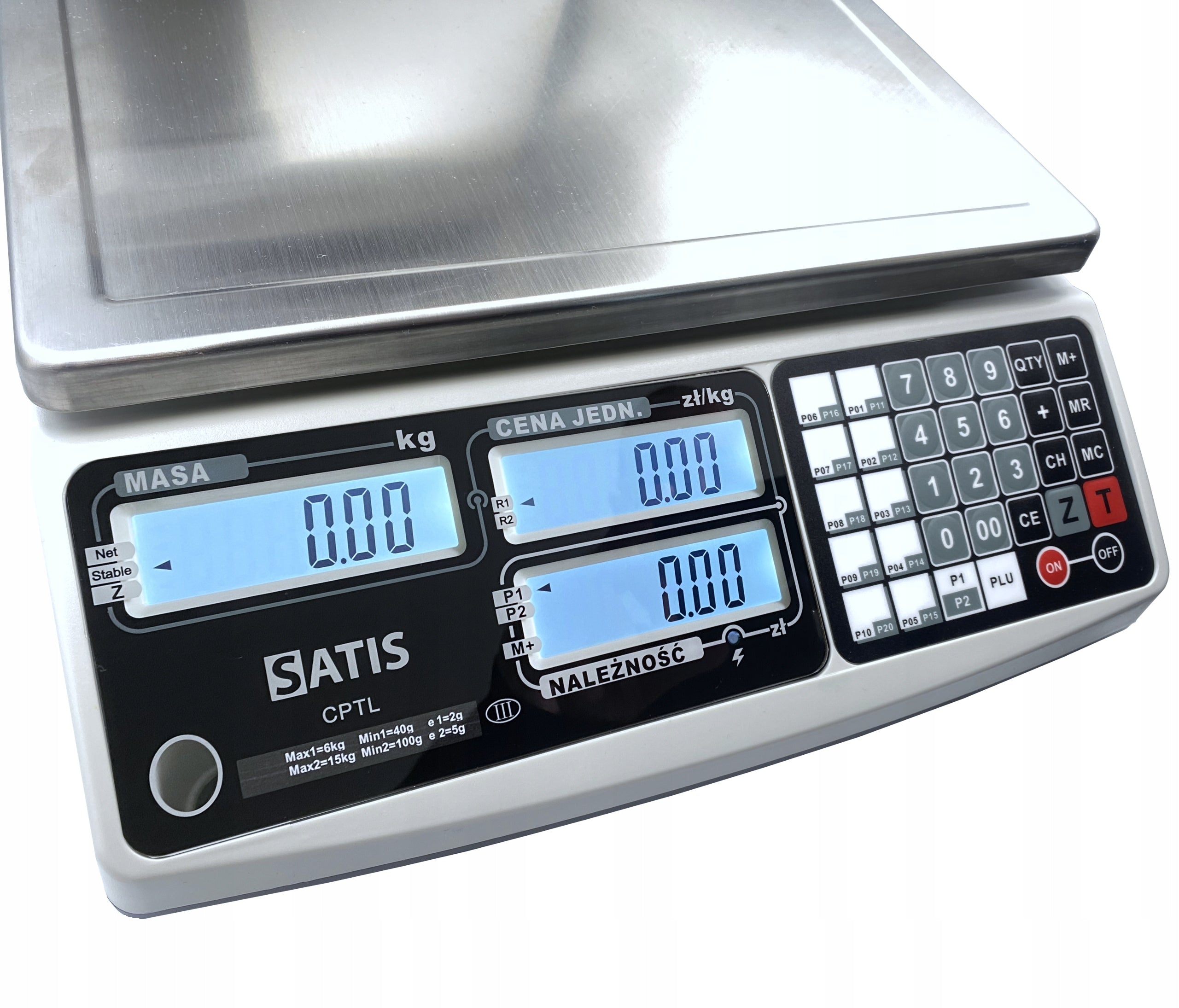 ELECTRONIC SHOP SCALE RS WITH LEGALIZATION UP TO 15KG TO THE CALCULATION STORE Packaging status original
