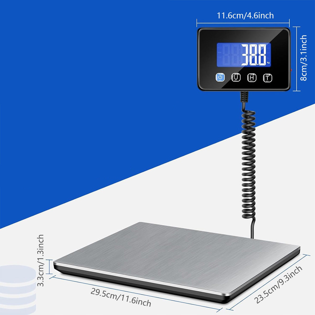 ELECTRONIC SHOP STORAGE SCALE 200kg LCD COMMODITY PLATFORM SCALE Packaging status original