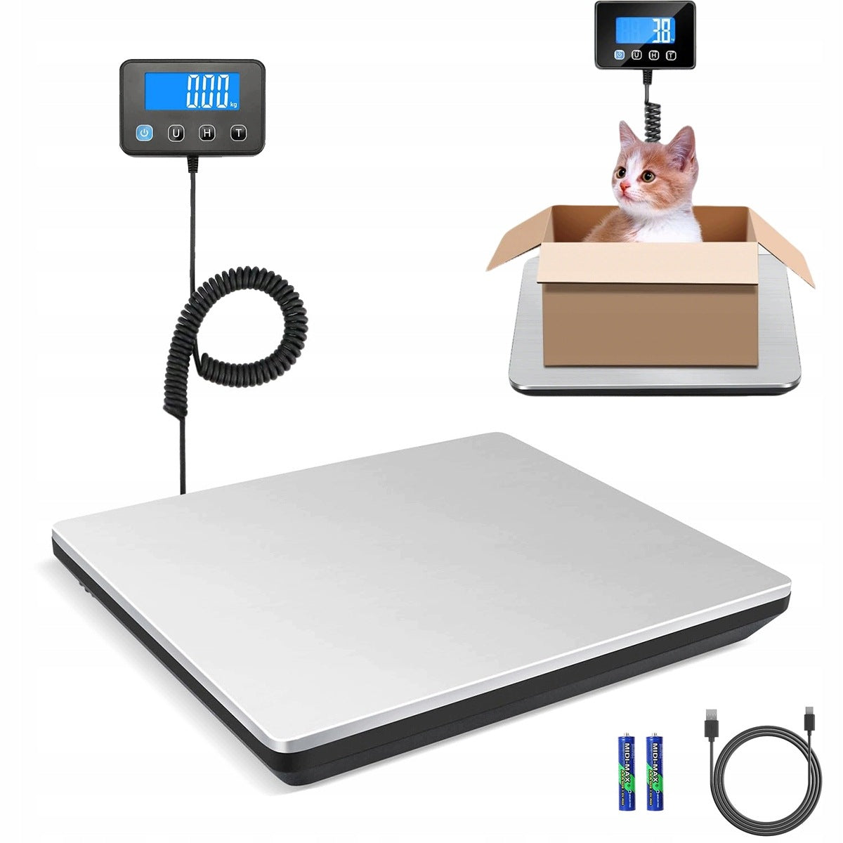 ELECTRONIC SHOP STORAGE SCALE 200kg LCD COMMODITY PLATFORM SCALE