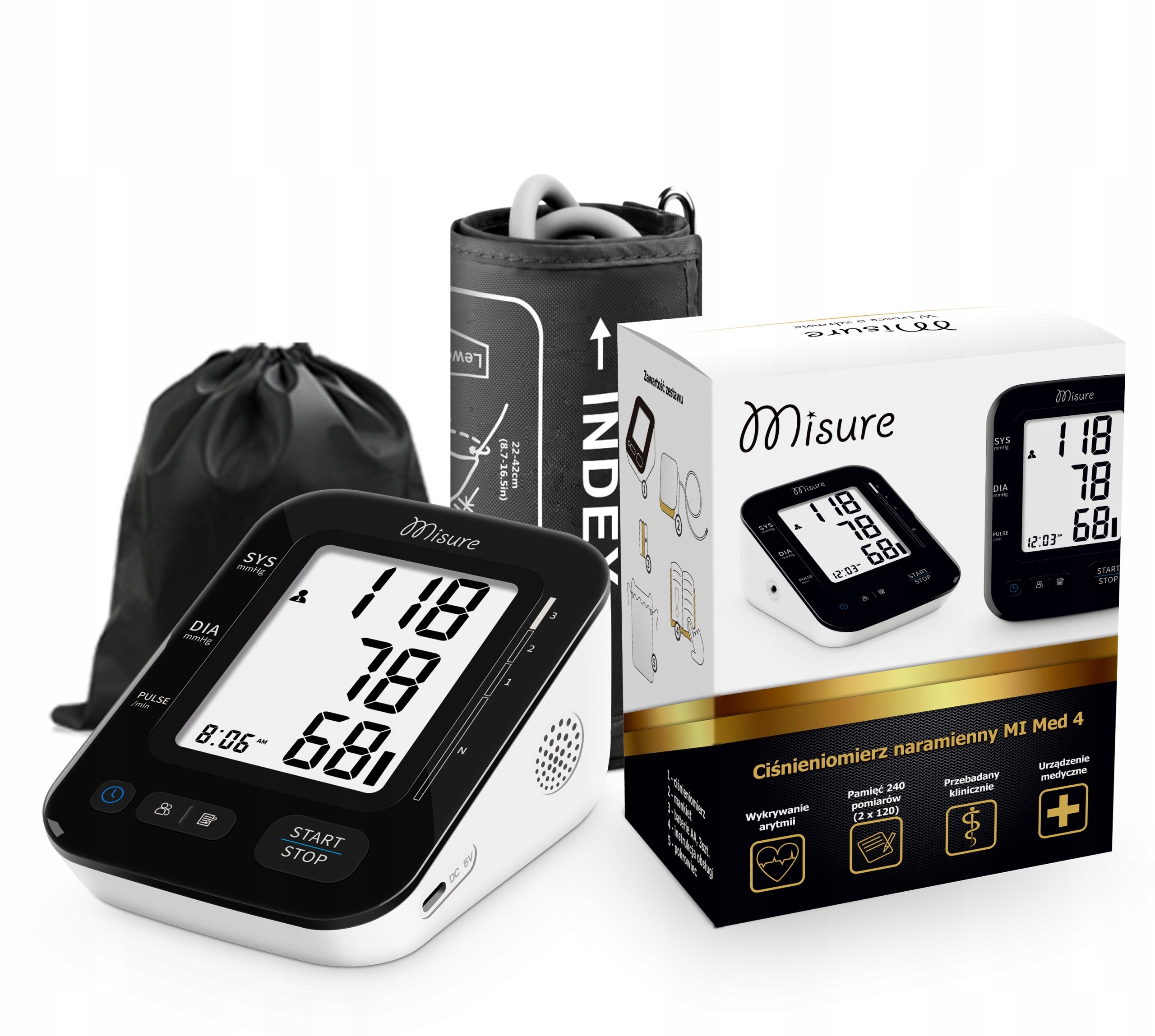 ELECTRONIC SHOULDER BLOOD PRESSURE MONITOR,ARRHYTHMIA, SPEAKS in Polish,ETUI FREEBIE Manufacturer code CIŚNIENIOMIERZ NARAMIENNY ELEKTRONICZNY.