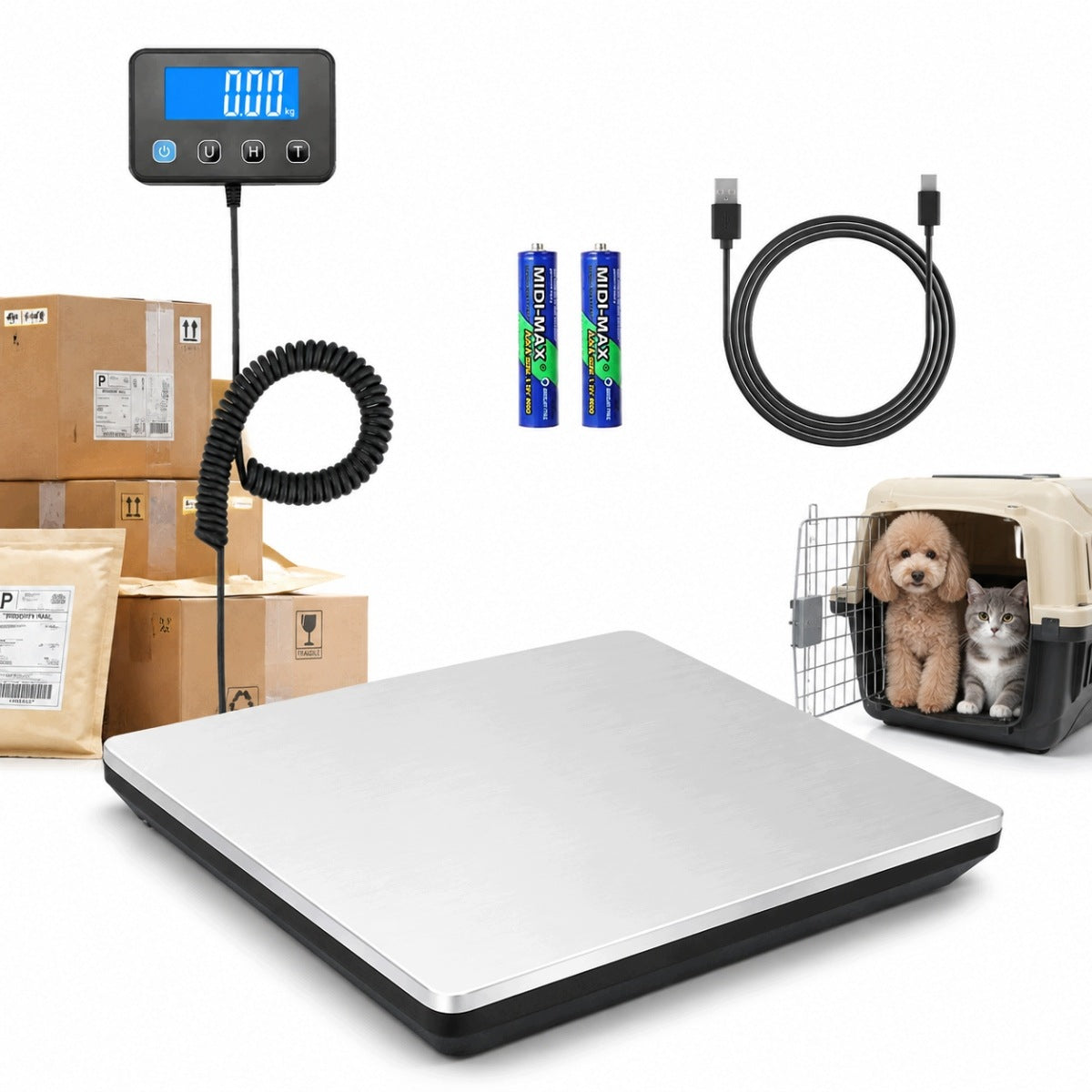 ELECTRONIC STORAGE SCALE PLATFORM SHOP LARGE SOLID UP TO 200KG