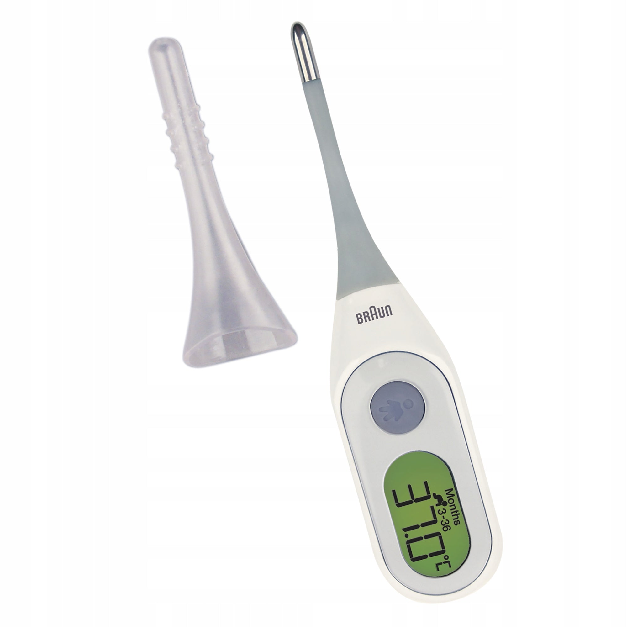 ELECTRONIC THERMOMETER BRAUN PRT2000 LARGE DISPLAY FLEXIBLE TIP Medical device yes