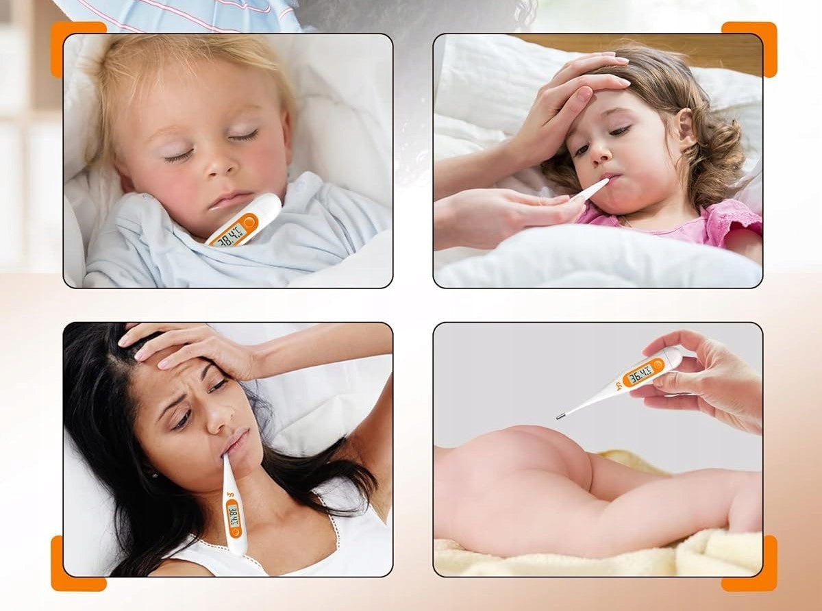ELECTRONIC THERMOMETER DMT-2032 WHITE ORANGE Manufacturer code KFT-04