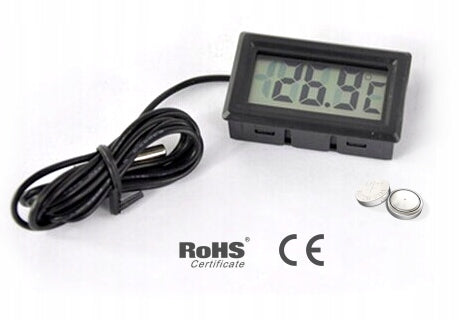 ELECTRONIC THERMOMETER PANEL PROBE -50+110 LONG- 10M CABLE + BATTERIES Brand Benetech