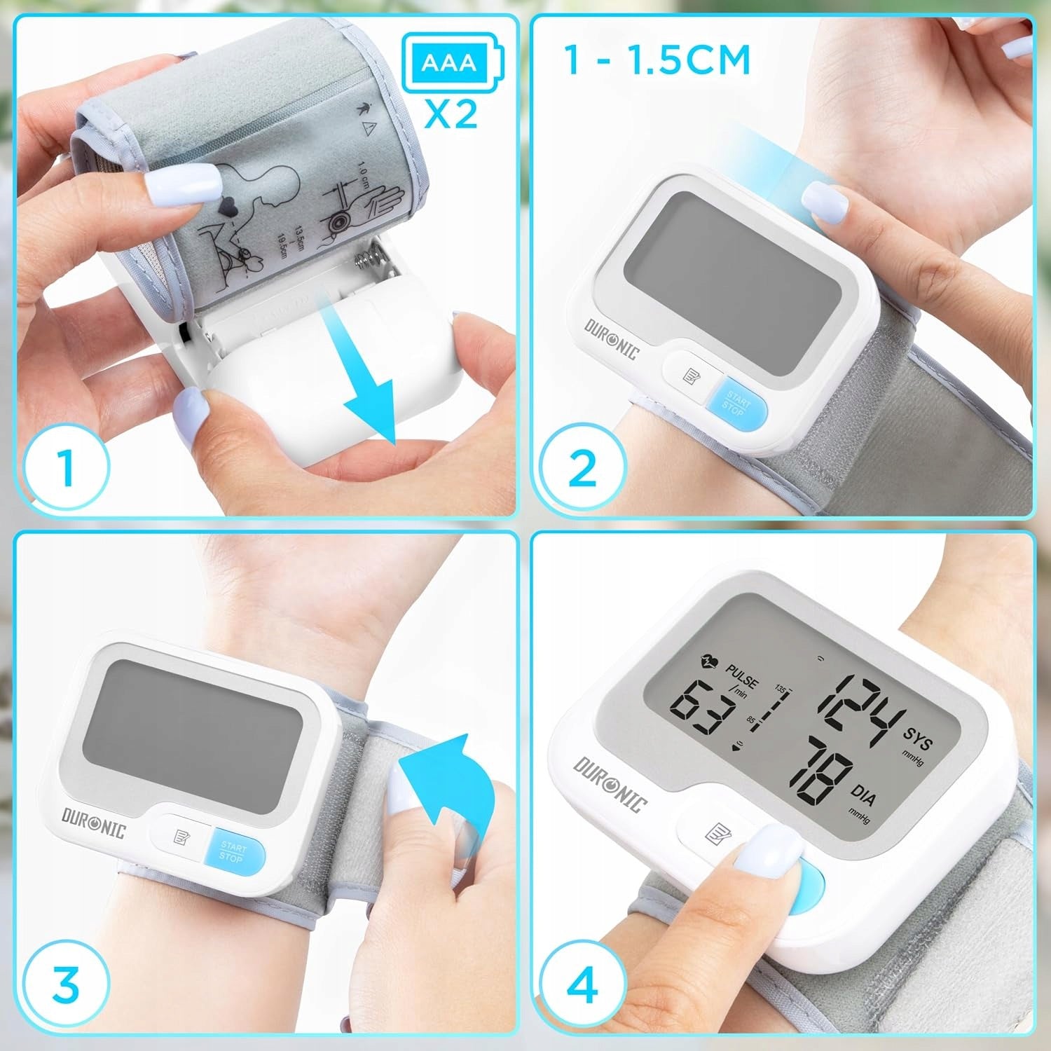 ELECTRONIC WRIST BLOOD PRESSURE MONITOR AUTOMATIC CERTIFIED Medical device type accessories for a medical device or a product without an intended medical purpose