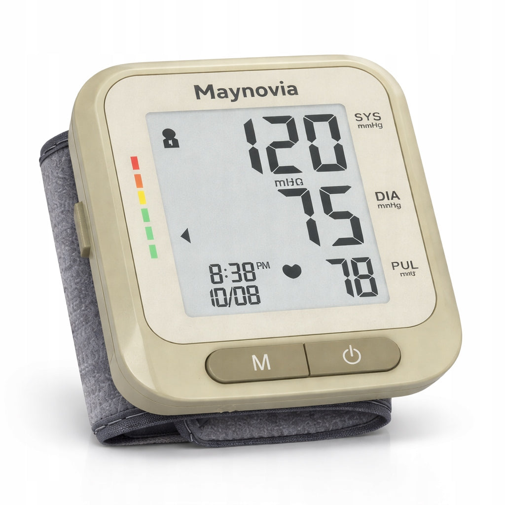 ELECTRONIC WRIST BLOOD PRESSURE MONITOR LCD 120 MEMORY CASE INCLUDED Medical device no