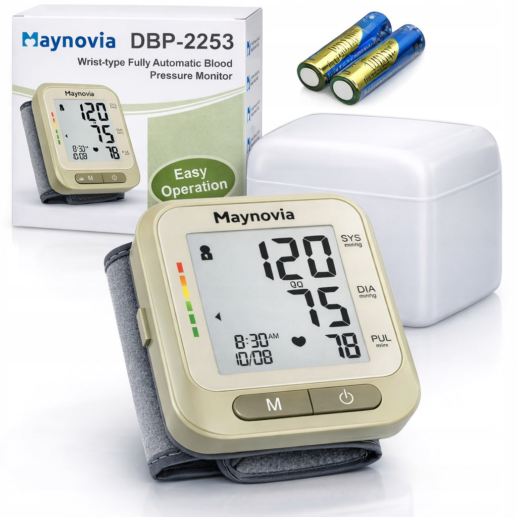 ELECTRONIC WRIST BLOOD PRESSURE MONITOR LCD 120 MEMORY CASE INCLUDED