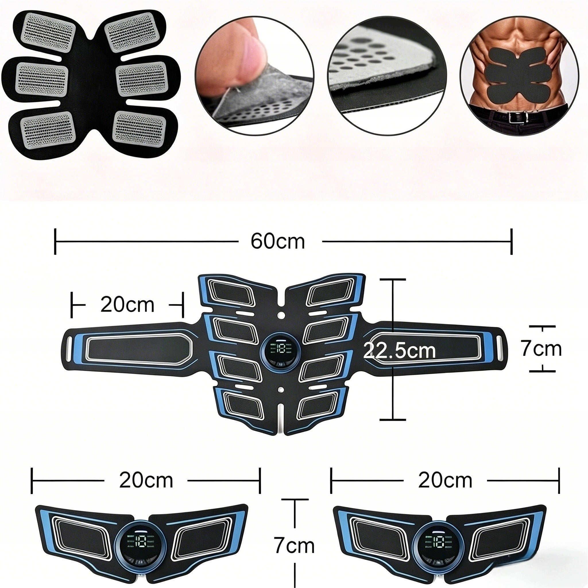 ELECTROSTIMULATOR ABDOMINAL MUSCLE STIMULATOR 3x EMS SLIMMING BELT Brand no brand