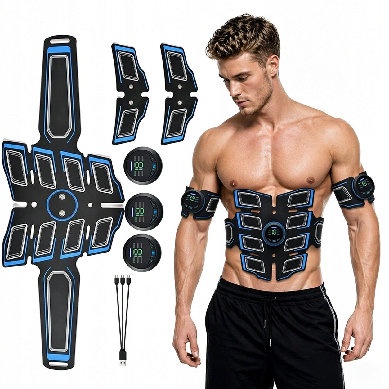 ELECTROSTIMULATOR ABDOMINAL MUSCLE STIMULATOR 3x EMS SLIMMING BELT
