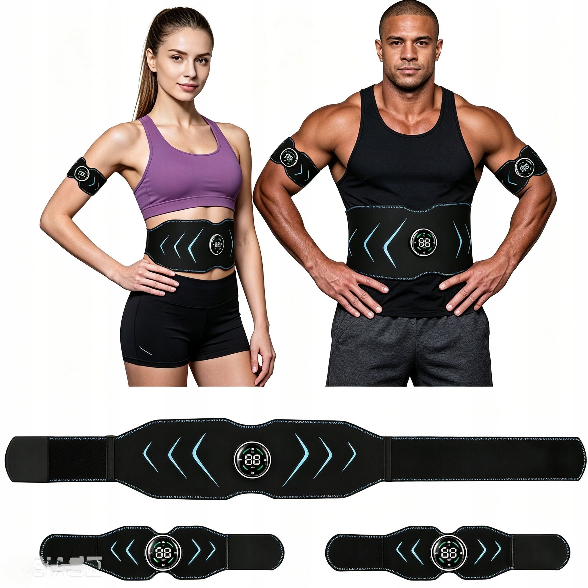 ELECTROSTIMULATOR ABDOMINAL MUSCLES EMS 10MODES SLIMMING BELT 39Intensities