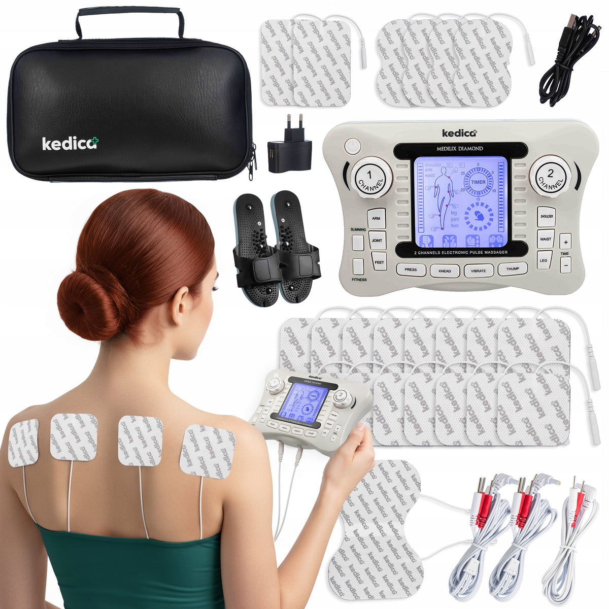 ELECTROSTIMULATOR MUSCLE AND NERVE MASSAGE TENS EMS + NEURO PULSE KEDICA