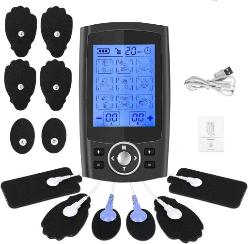 ELECTROSTIMULATOR MUSCLE MASSAGE STIMULATION ELECTROTHERAPY 12 ELECTRODES Combo Packaging status original