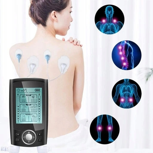 ELECTROSTIMULATOR MUSCLE MASSAGE STIMULATION ELECTROTHERAPY 12 ELECTRODES Combo