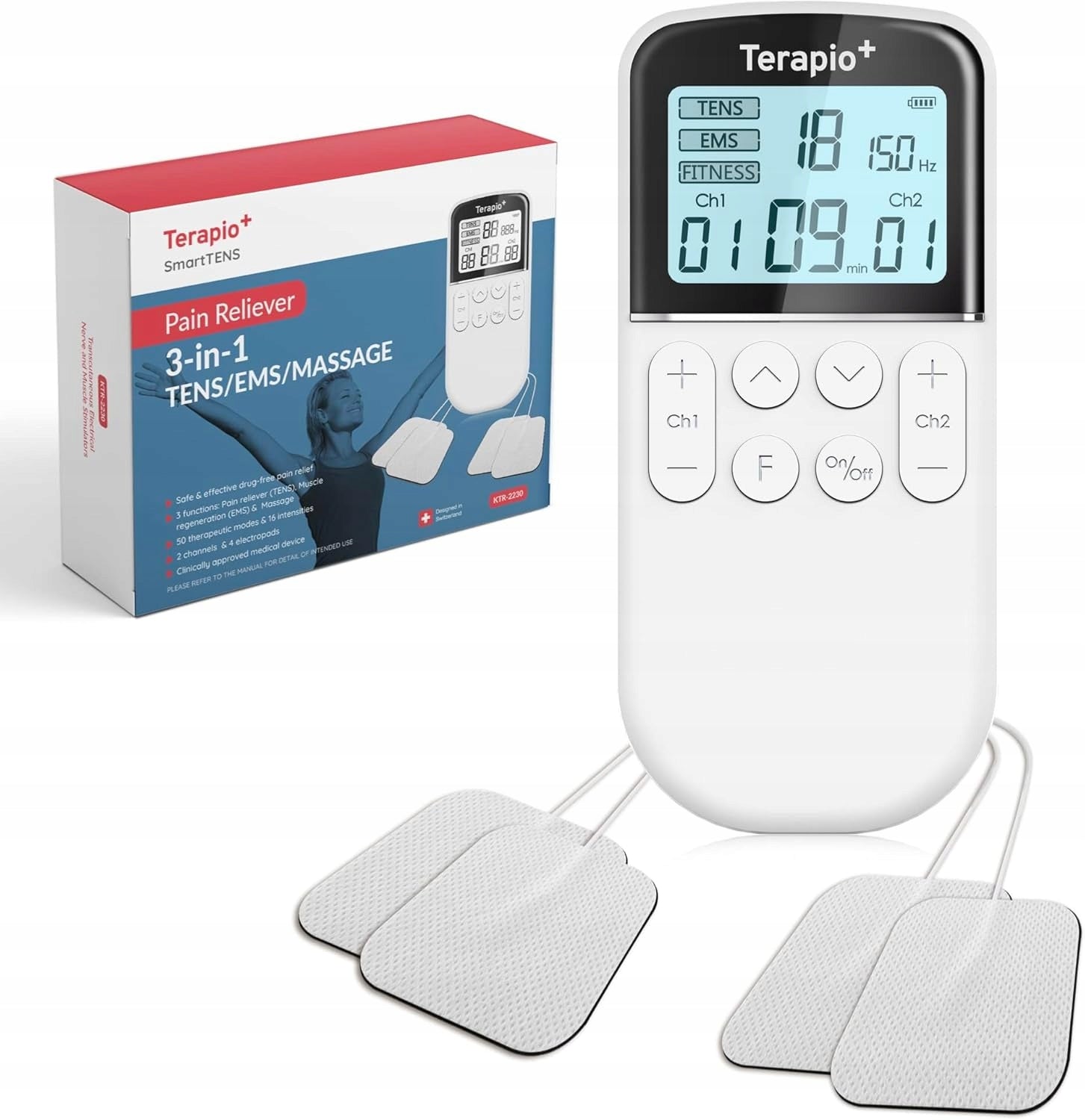 ELECTROSTIMULATOR TENS ABDOMINAL NERVE MUSCLES MASSAGER 4 ELECTRODES THERAPY Manufacturer code B0BC8HCPQX