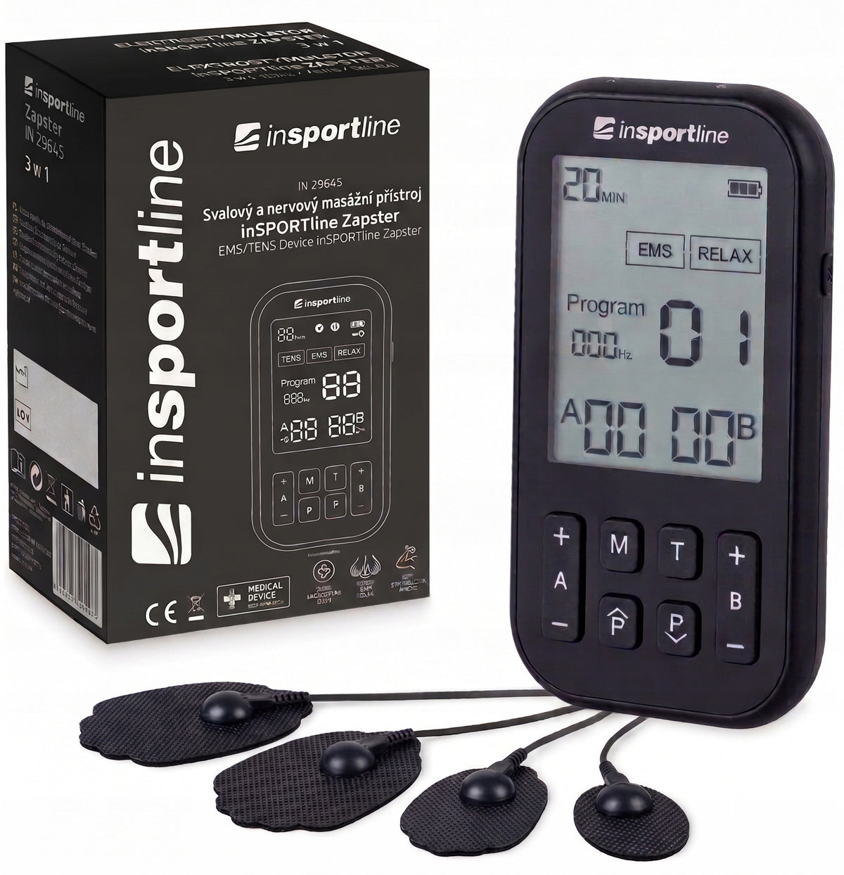 ELECTROSTIMULATOR TENS EMS MASS NERVE MUSCLE MASSAGER 60 PROGRAMS 4K