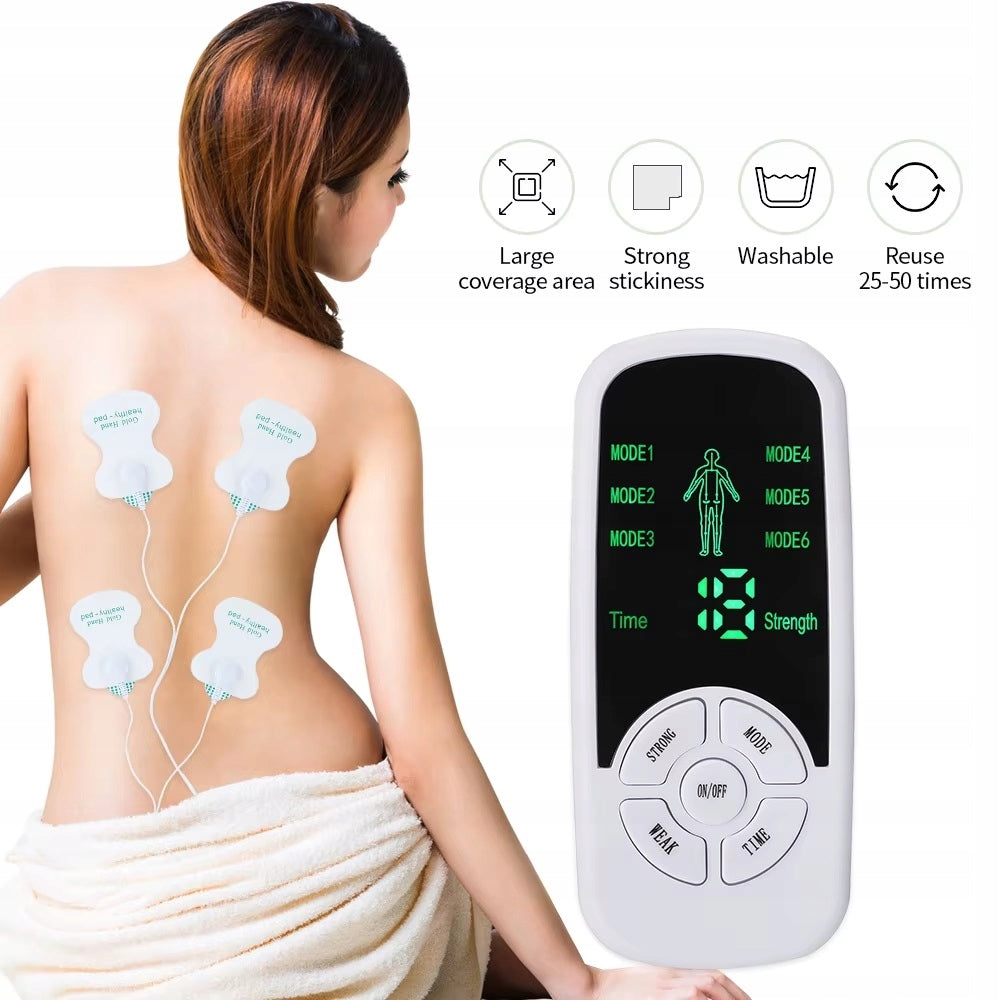 ELECTROSTIMULATOR TENS MUSCLES AND NERVES EMS MASSAGE 6 MODES 12 INTENSITY Packaging status original