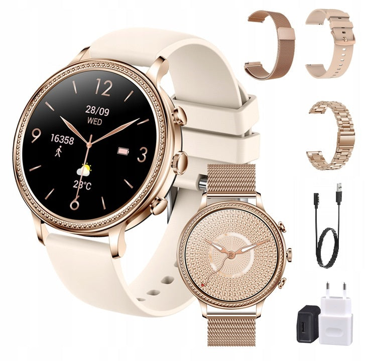 ELEGANT GOLD SMARTWATCH WATCH TALK MENU PL