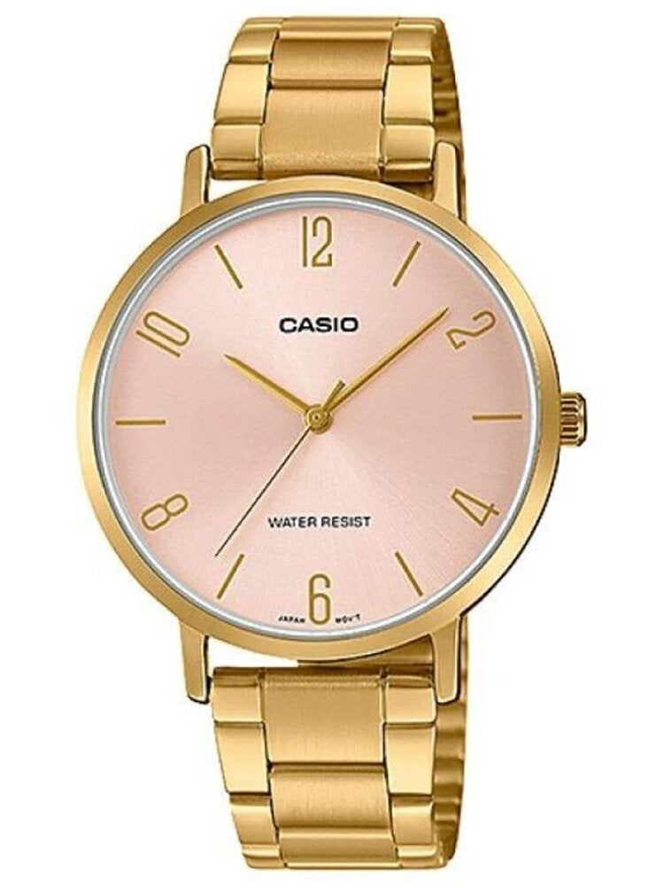 ELEGANT GOLD WOMEN'S WATCH CASIO LTP-VT01G-4B + GIFT BOX Brand CASIO