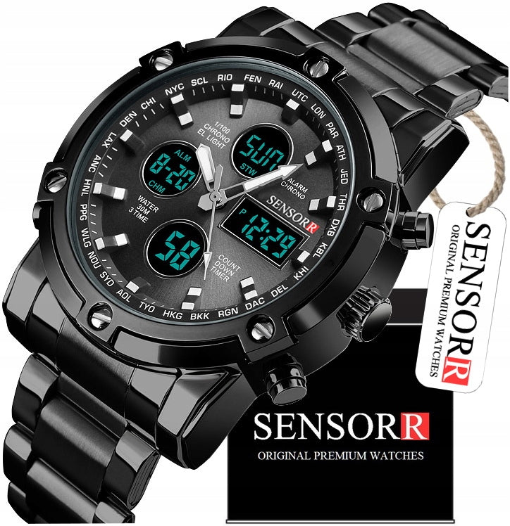 ELEGANT MEN'S WATCH ON BRACELET ELECTRONIC HAND SENSORR