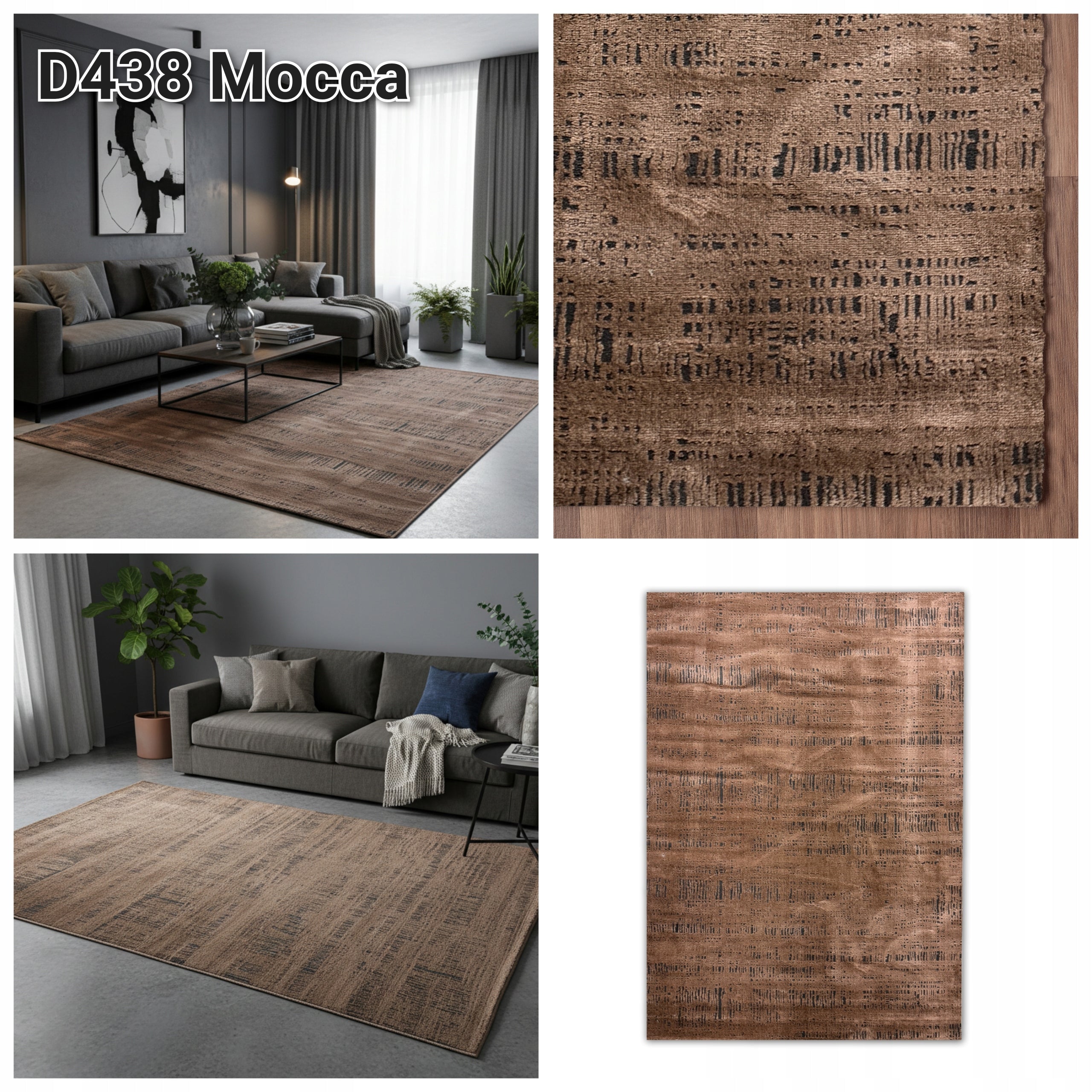 ELEGANT MODERN LARGE CARPET 200x275 about 200x300 BROWN MIX OF DESIGNS Length 275 cm