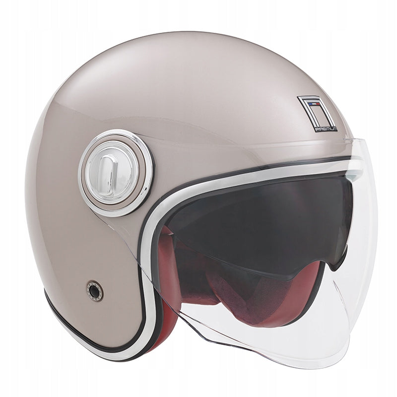 ELEGANT NEO-RETRO PREMIUM NOX MOTORCYCLE HELMET WITH VISOR AND BLEND SUN M Packaging status original