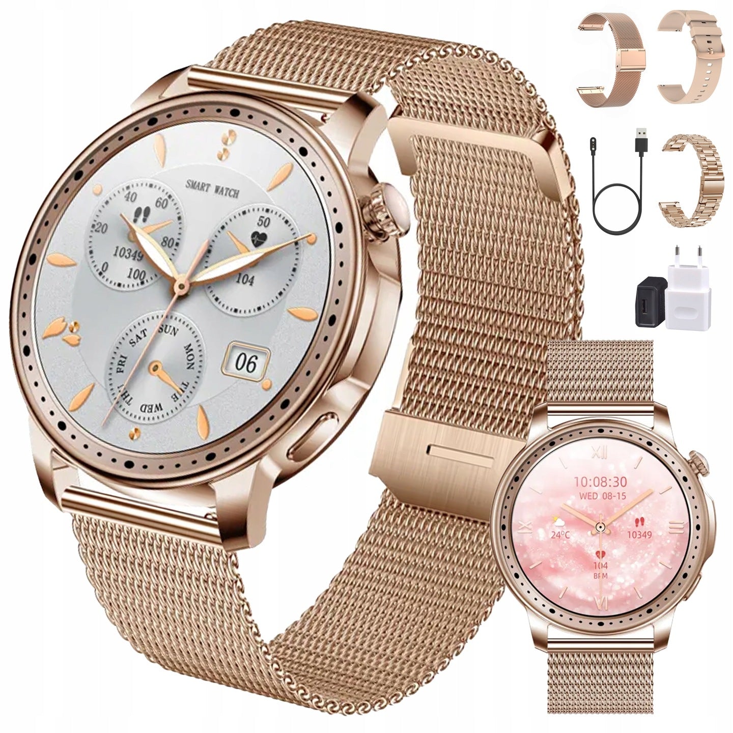 ELEGANT WOMEN'S SMARTWATCH CALVARYWATCH 3 STRIPES AMOLED
