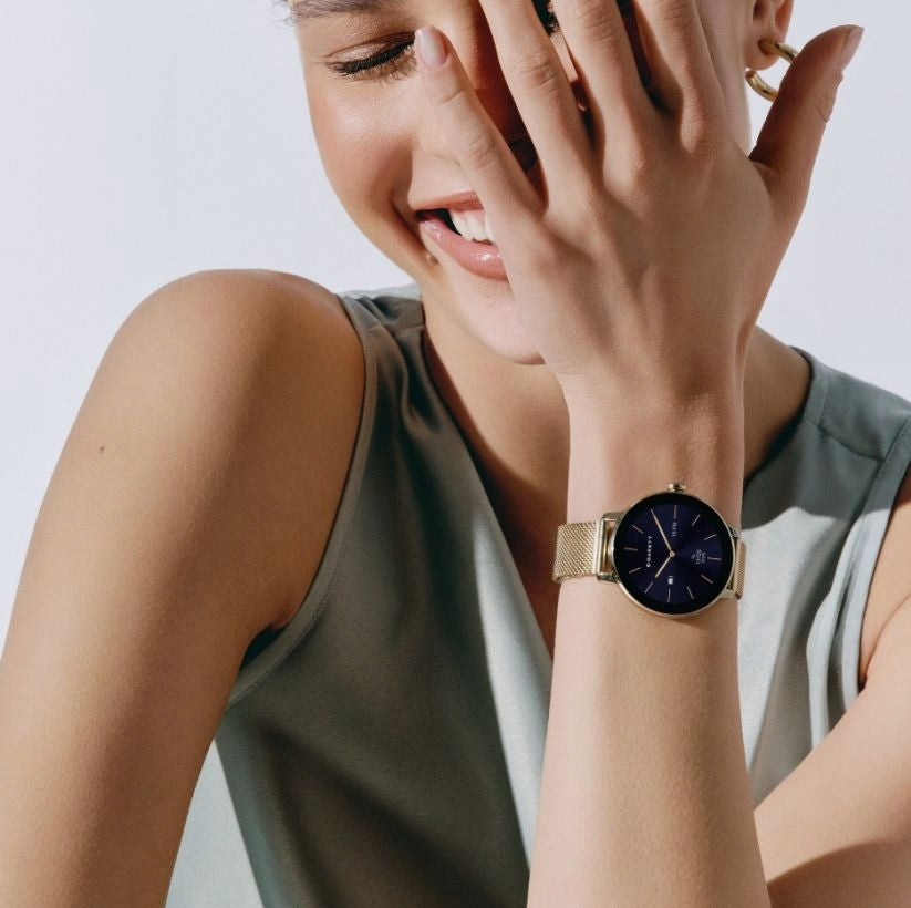 ELEGANT WOMEN'S SMARTWATCH GARETT MUSE SUPER SLIM GOLD MESH SET Manufacturer code 5904238487228