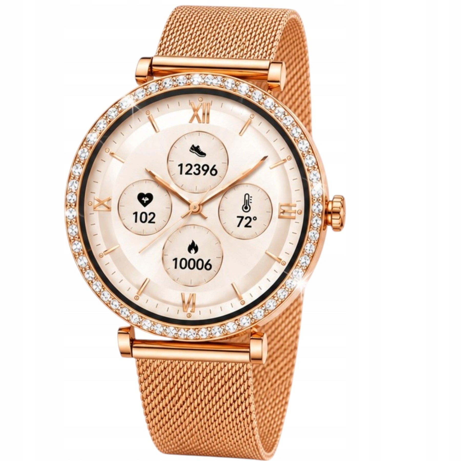 ELEGANT WOMEN'S SMARTWATCH SPORTS WATCH GOLD PINK FOR WOMAN MENU PL Model other