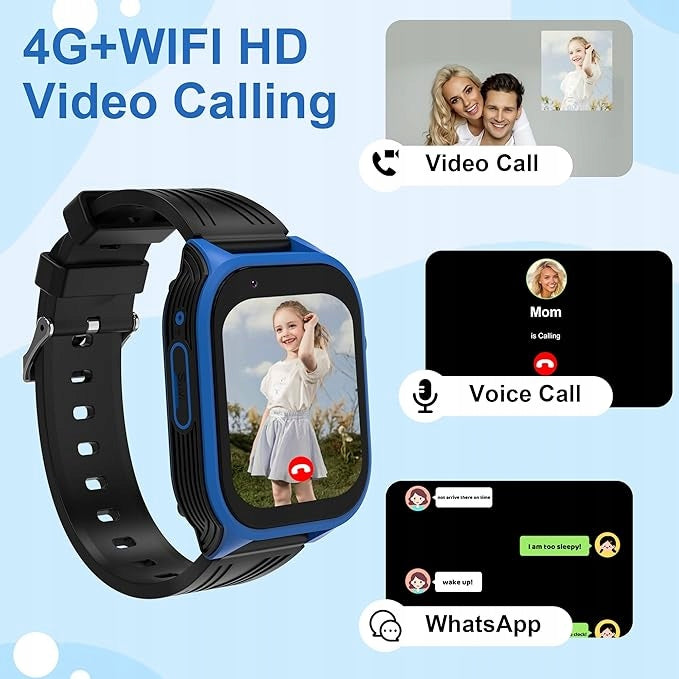 ELEJAFE SmartWatch 4G for Kids Video Calls GPS Locator Rose Charm Brand no brand