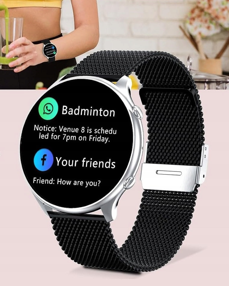 ELFOFLE S51 Smartwatch round 1,39'' TFT 360x360 BT 5.2 bracelet+2 straps Packaging status original