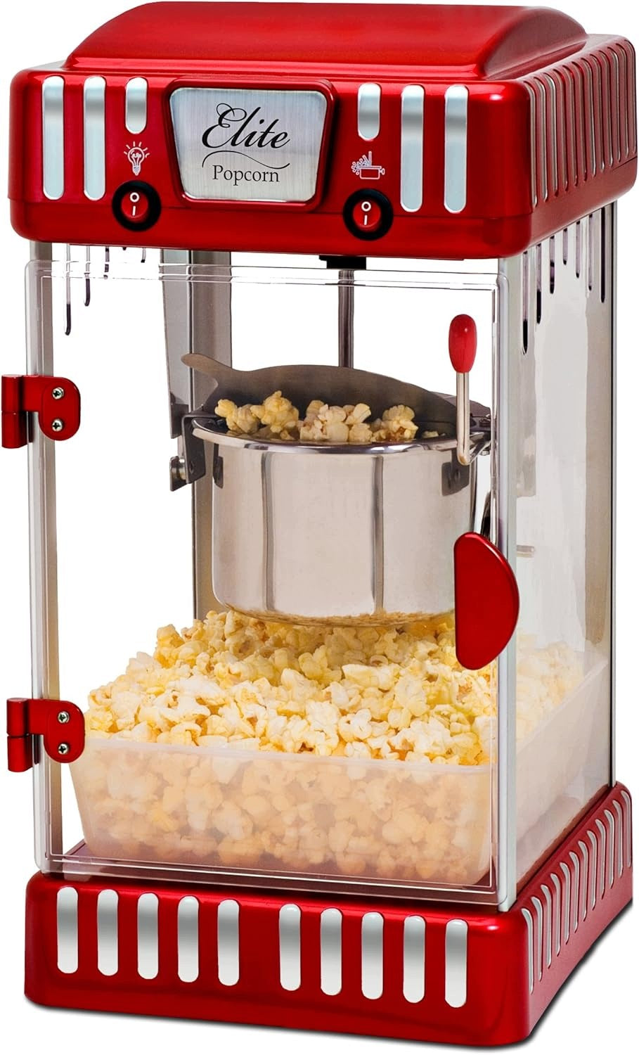 ELITE GOURMET POPCORN MACHINE 300W CARNIVAL RETRO STYLE HOT BUTTER