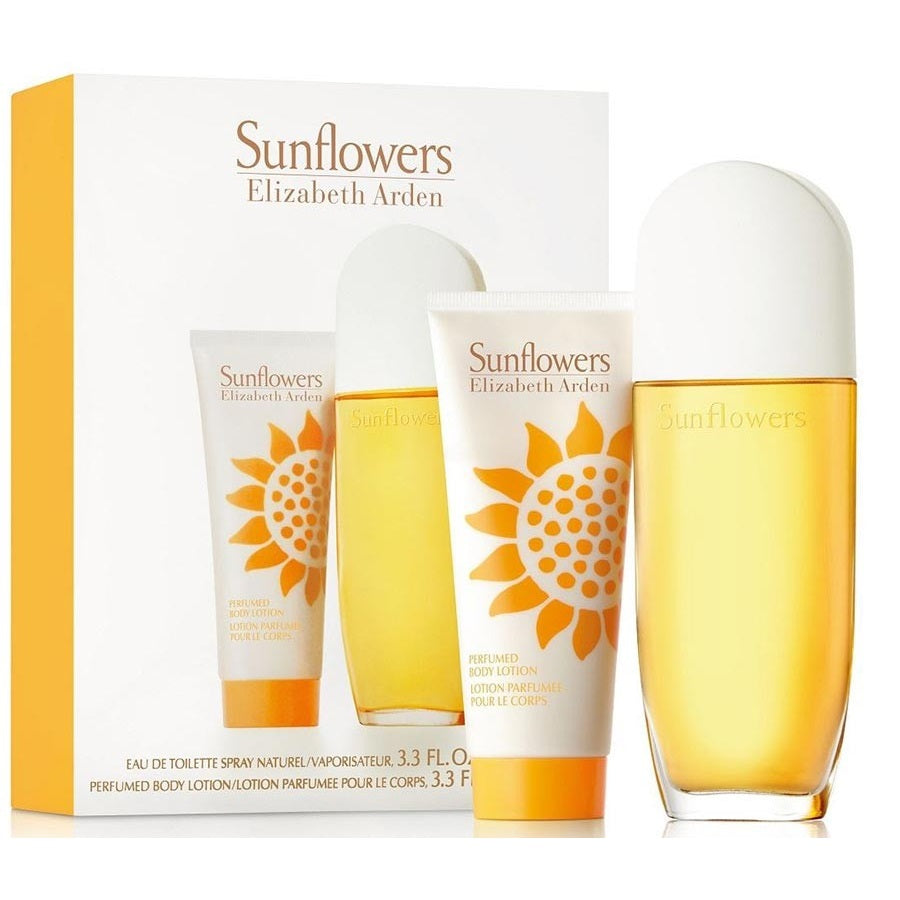 ELIZABETH ARDEN SUNFLOWERS - Eau de Toilette 100 ml + Body Lotion 100 ml for Women Packaging status original