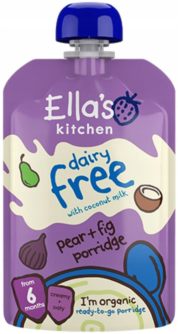 ELLA'S KITCHEN BIO DAIRY FREE PORRIDGE WITH PEAR AND FIGS FROM 6 MONTHS 100G x2 Packaging status original
