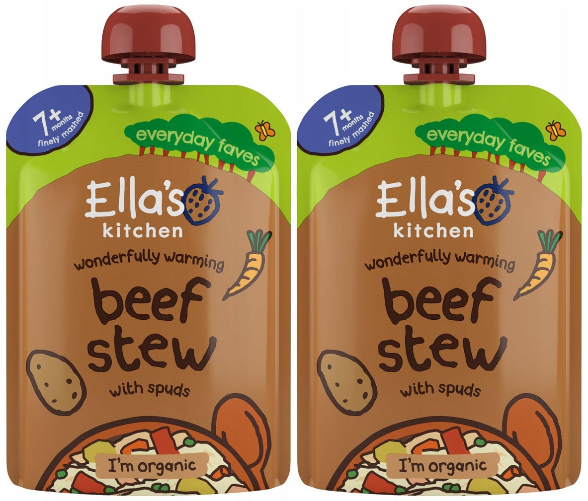ELLA'S KITCHEN BIO DINNER STEWED BEEF WITH POTATOES FROM 7 MONTHS 130G x2