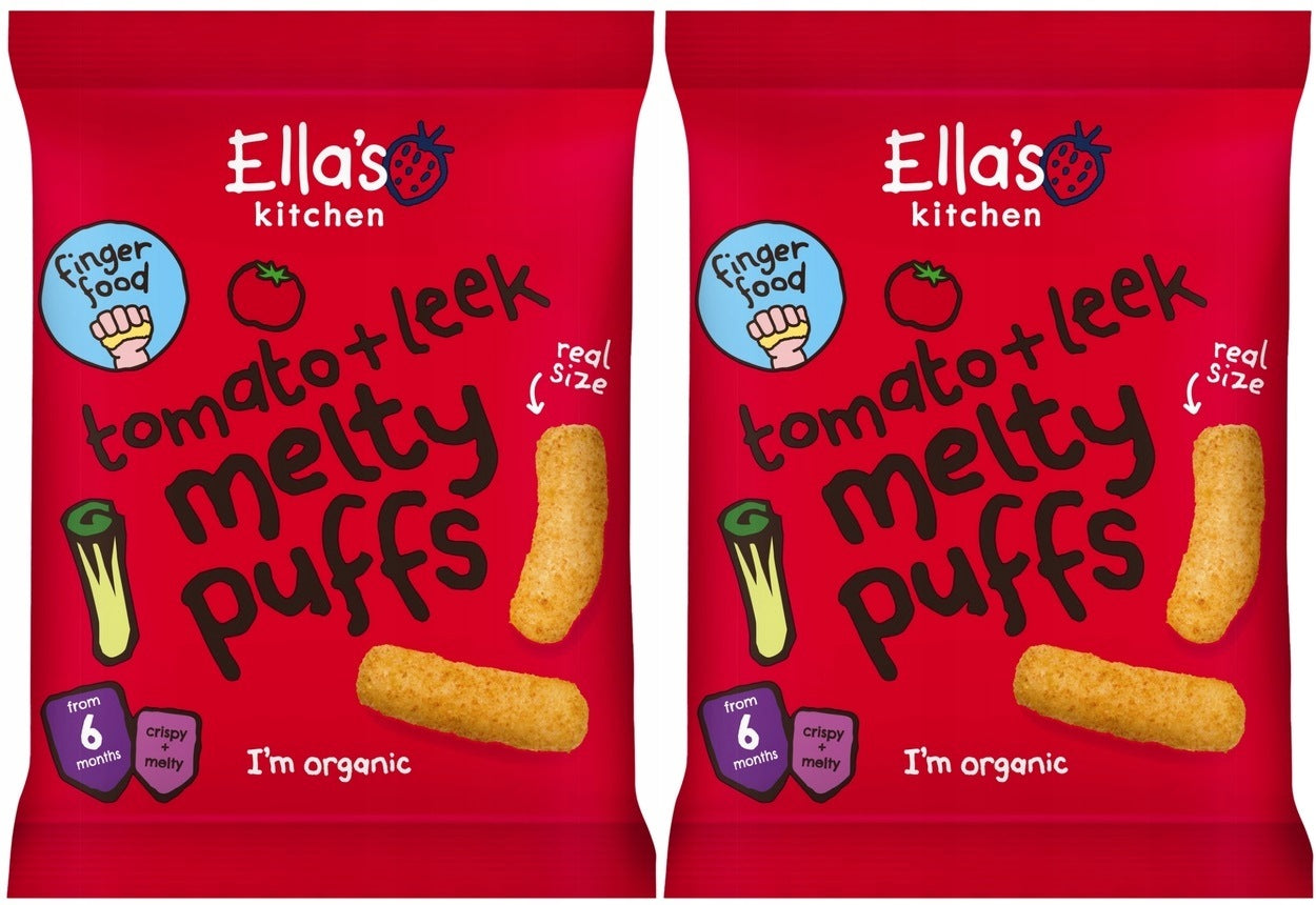 ELLA'S KITCHEN BIO TOMATO CRISPS AND PORES FROM 6 MONTHS 20G x2