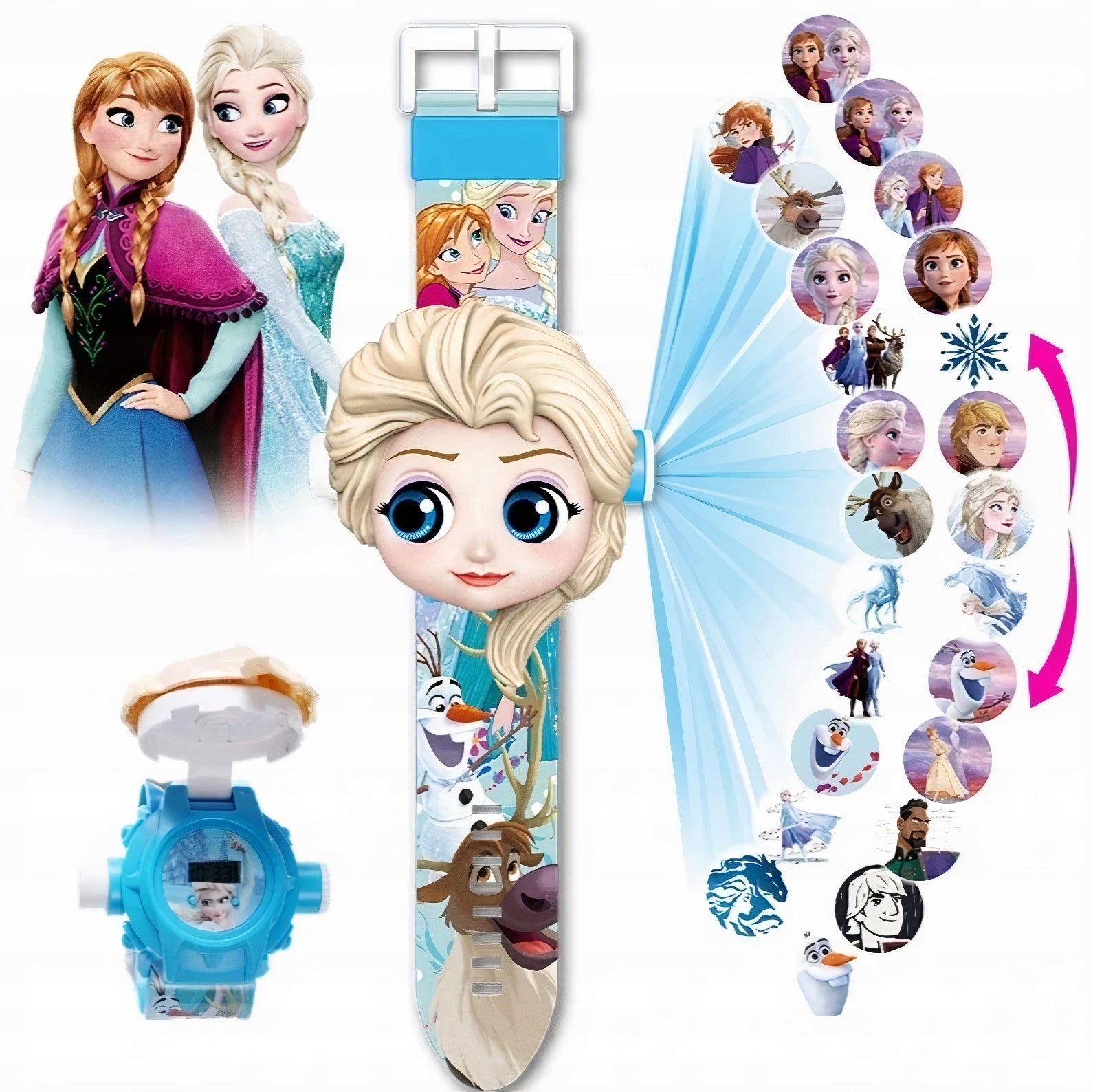 ELZA 3D WATCH WITH PROJECTOR LAND OF ICE WATCH FOR CHILDREN