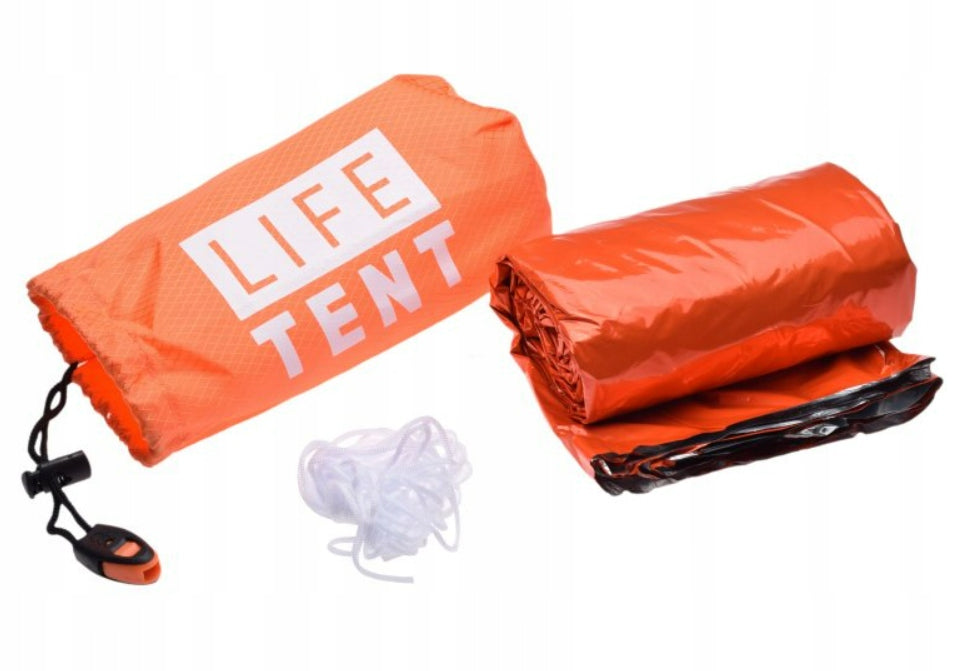 EMERGENCY TENT RESCUE Shelter Survival Bag + Whistle LIFE TENT Manufacturer code 32040-MFH