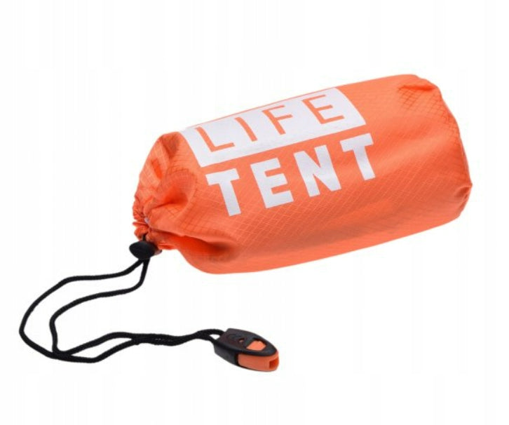 EMERGENCY TENT RESCUE Shelter Survival Bag + Whistle LIFE TENT Packaging status original