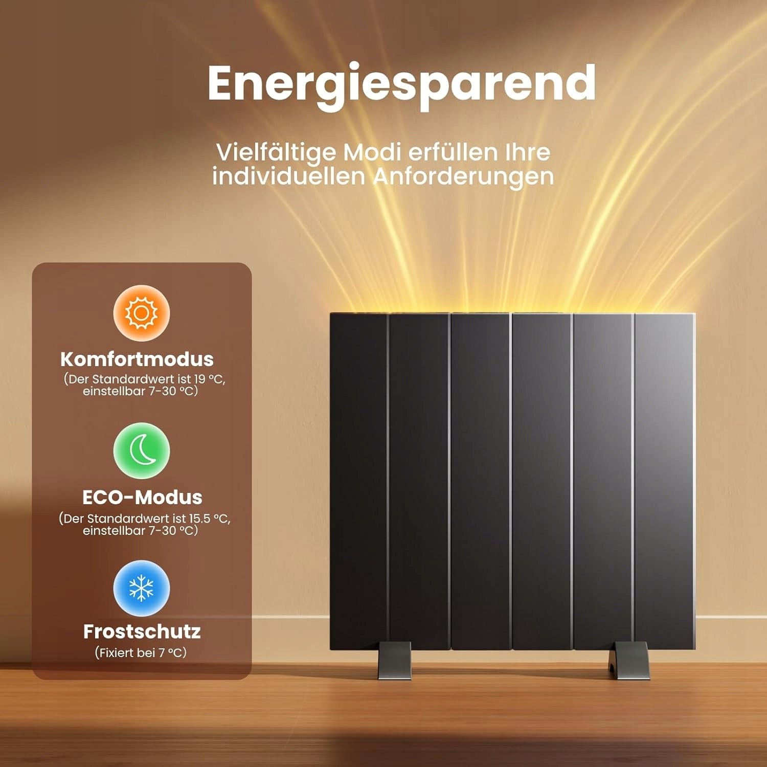 EMKE Energy efficient electric heating 1000 W Heating power 1000 W