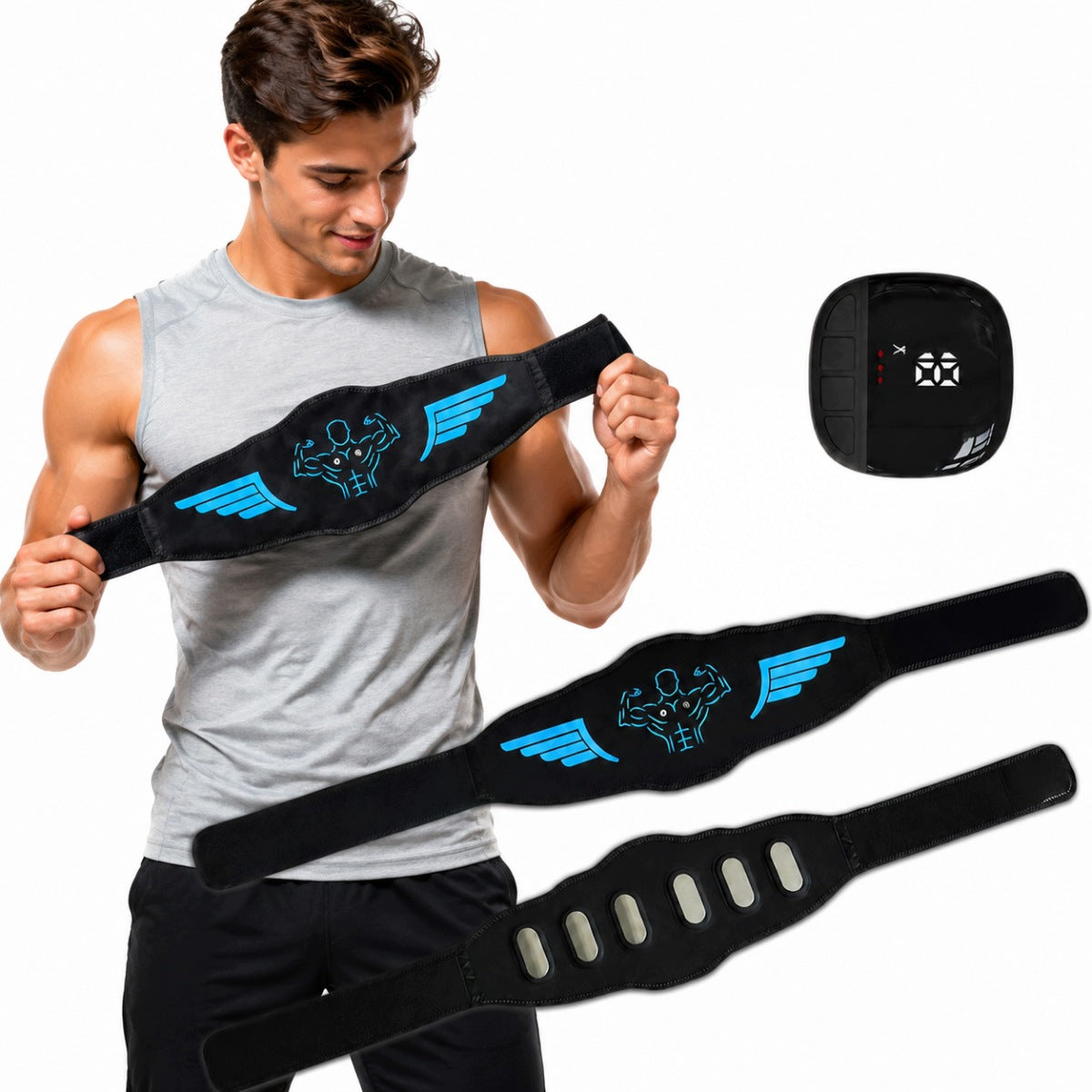 EMS ABDOMINAL ELECTROSTIMULATOR 10 MODES SLIMMING BELT