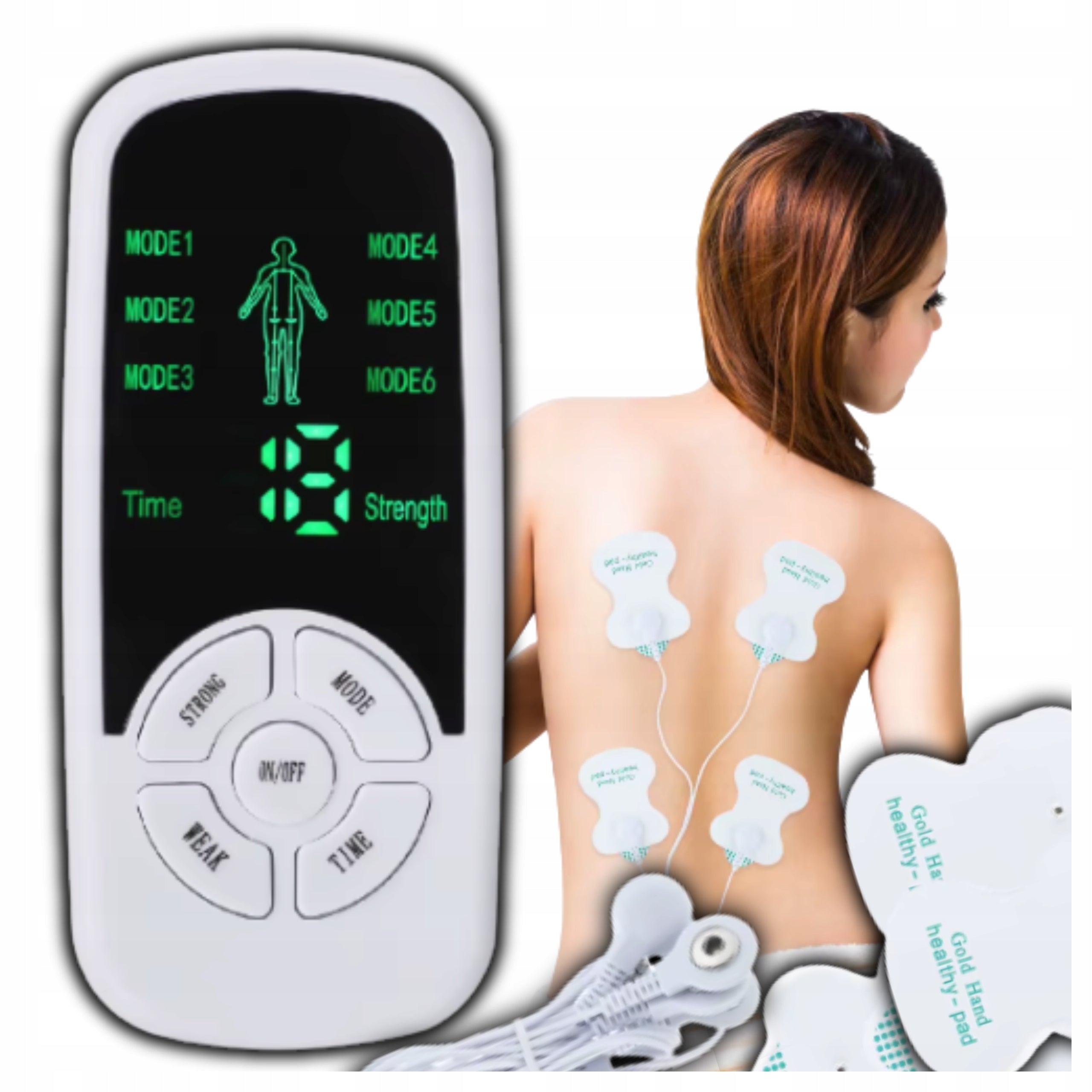 EMS ELECTROSTIMULATOR of back knee nerve muscles massager 4 ELECTRODES FREEBIE